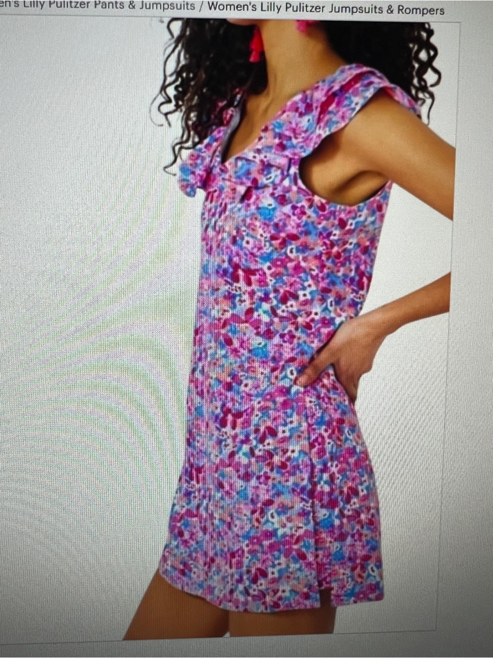 NWT Lilly Pulitzer Linwood Ruffle Romper Aura Pink Baby Bloomer 4 - Picture 3 of 4